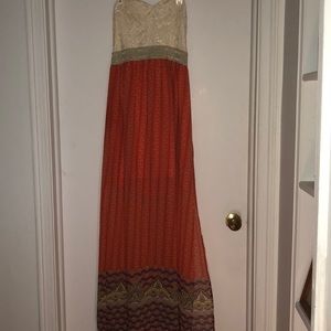 Strapless maxi dress